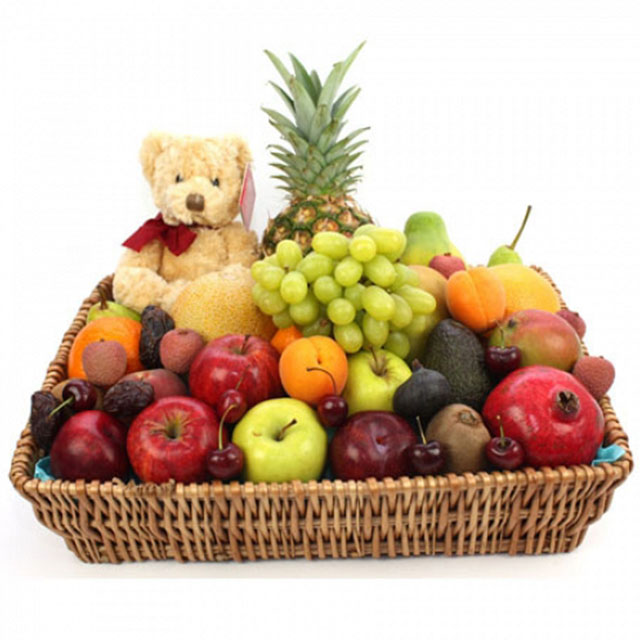 Fruit With Bear - Get Well Soon