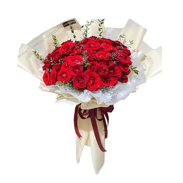 44 Red Rose Bouquet -  Harpie Lady - Anniversary