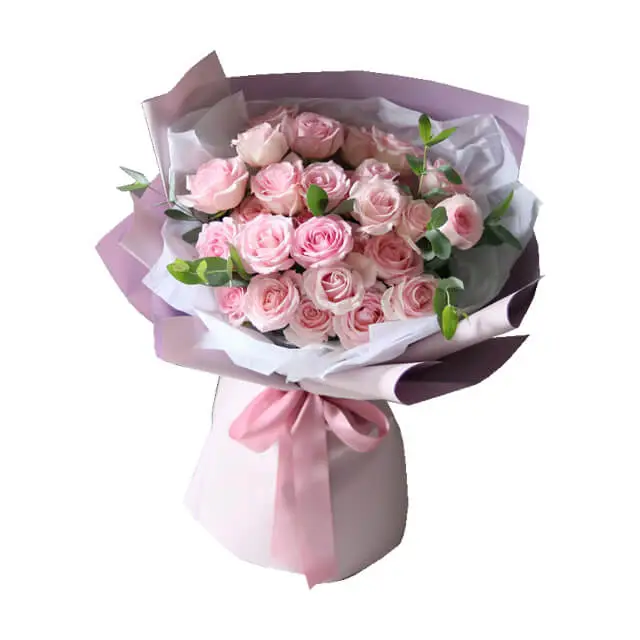 Premium Pink Roses Bouquet - Rose Eternal Blooms - Valentine's Day