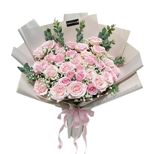 Large Bouquet of Pink Roses - Regal Roses - Anniversary