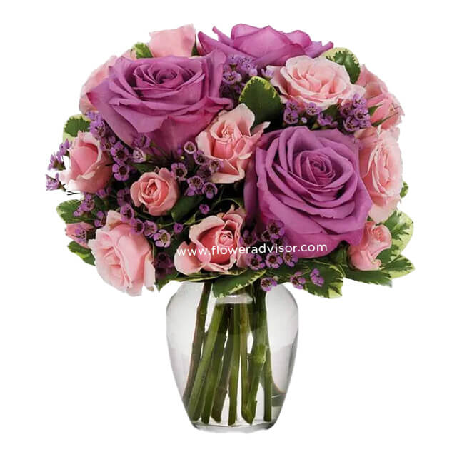 Special Moments Purple Flowers - Valentine's Day