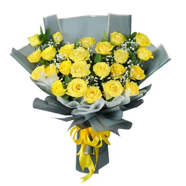 Wonder Yellow Delight Rose - Hand Bouquets