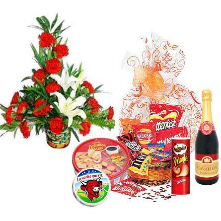 A Hearty Toast - Flowers Basket