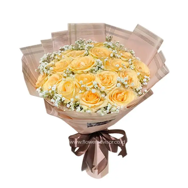 Radiant Peach Roses Symphony